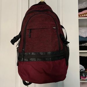 Pink burgundy backpack